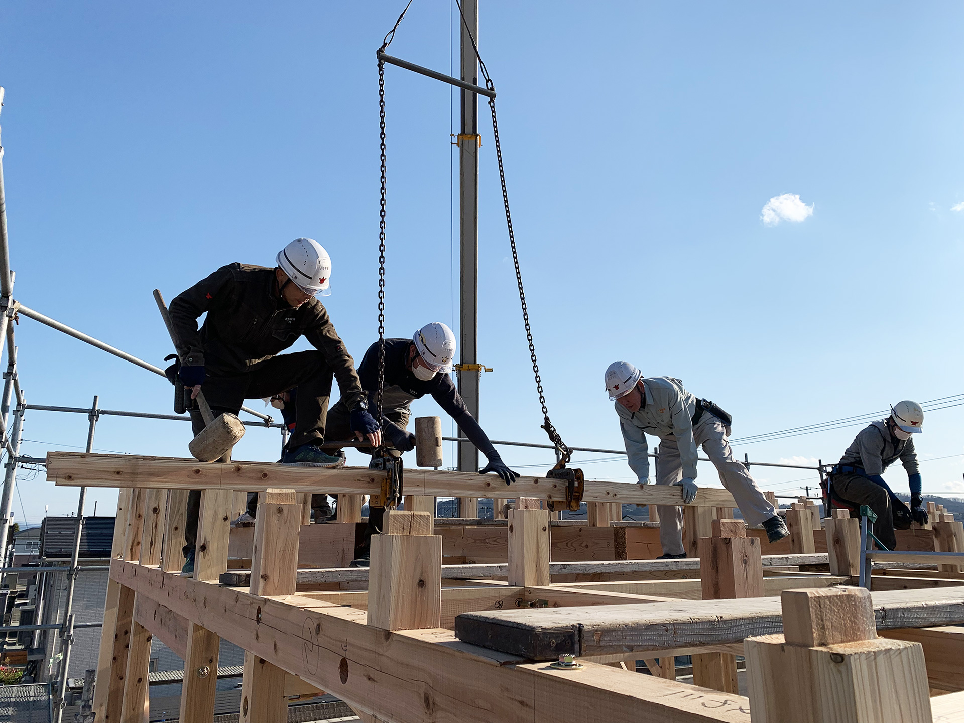 01.自社の大工職人による一貫施工体制